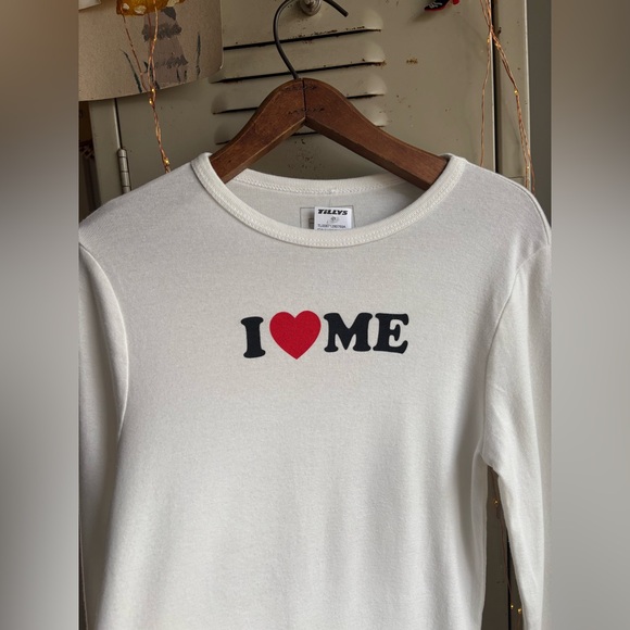 I Love Me Womens Long Sleeve Baby Tee - Picture 6 of 13